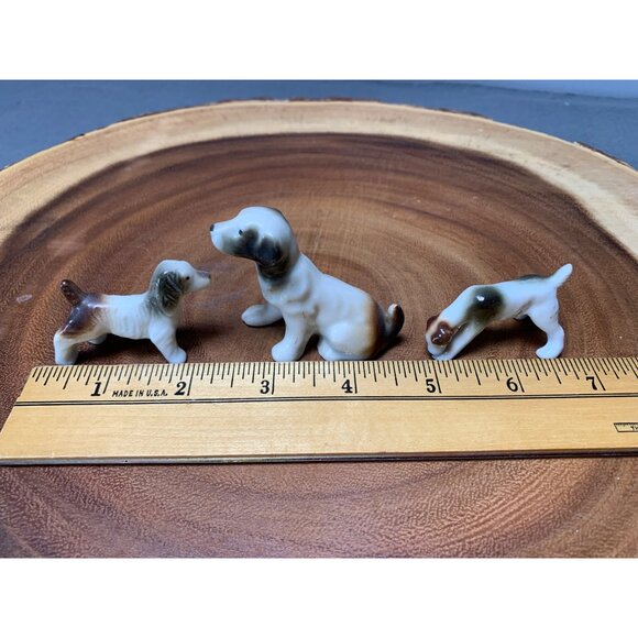 Vintage Japan Porcelian Dog Figurines Trio - Picture 7 of 11